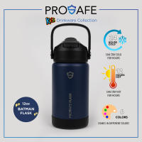 ProSafe Flask 12oz for Kids (Customizable Laser Engraving with Name on Sip Water Bottle with Straw for Hot and Cold)