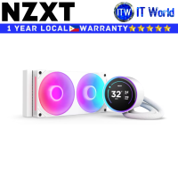 NZXT CPU Cooler Fan Kraken Elite 240 RGB AIO Liquid Cooler w/ 2.72″ IPS LCD (Black | White) | itw