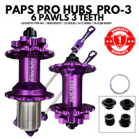 PAPS PRO 3 HUBS ( 6PAWL  3TEETH 32HOLES CASSETTE TYPE 8-13SPEED and MICROSPLINE)