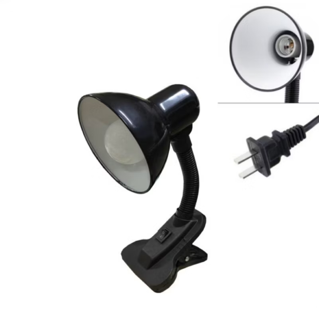 Gudoo Portable E27 Clip Desk Shade Table Lamp Night Light (No With Bulb)