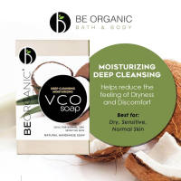 Be Organic Virgin Coconut Oil Soap 110g Nourishing Hydrating Moisturizing for Dry Sensitive Skin