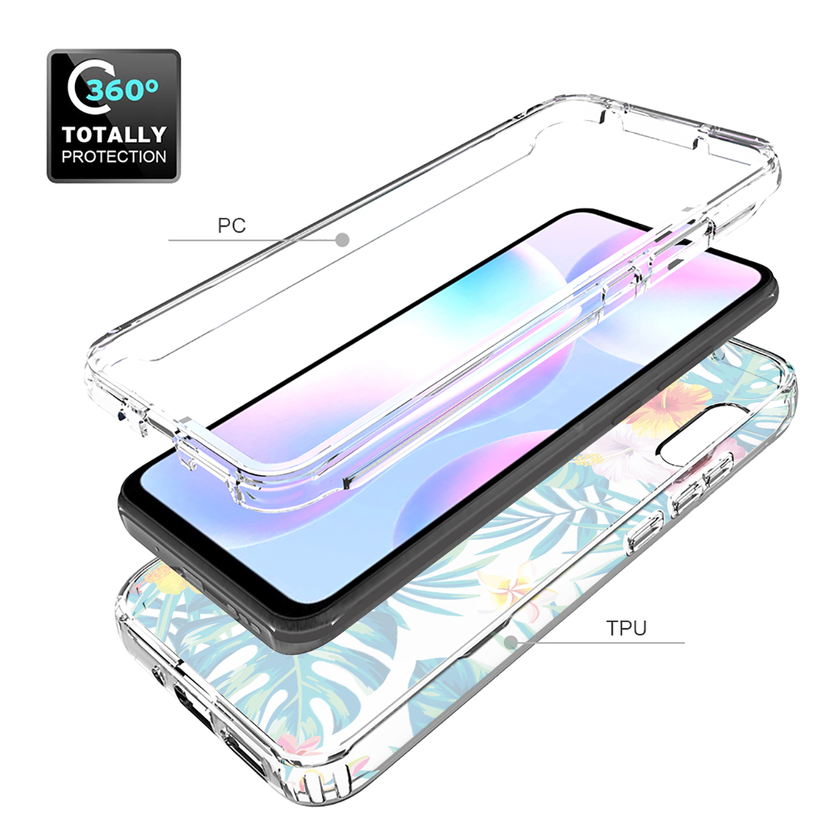 تسوق Redmi 9A Case, Painted Soft TPU Back Hard Bumper 2 In 1 Cover For ...