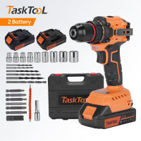 TASKTOOL 80NM Brushless Electric Screwdriver Tool Set 21V Cordless Screw Driver 25Levels Adjustable