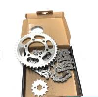 FZ/SNIPER 150 CHAIN AND SPROCKET SET FZ150 CHAIN AND SPROCKET SET 14/42T HIGH QUALITY FOR MOTORCYCLE COD (KADENA )