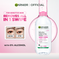 Garnier Micellar Water Pink (125mL/400mL) - Makeup Remover For Sensitive Skin Cleanser Toner Skincare