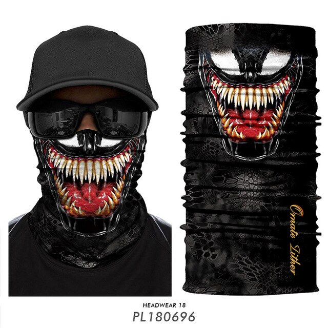 Military Venom Mascarillas Bandana Scarf Braga Cuello Mask Face Shield Bufanda Hombre Windproof Ski Balaclava Camouflage Bicycle