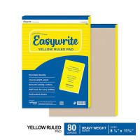 Easywrite yellow ruled pad 80 leaves