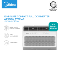 Midea Qube Compact Window Aircon | Full DC Inverter | Wi-Fi Enabled | Cool Flash | 0.8HP–1.5HP