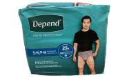 Depend Fresh Protection Adult Incontinence Underwear for Men Maximum S/M Grey 19 Count