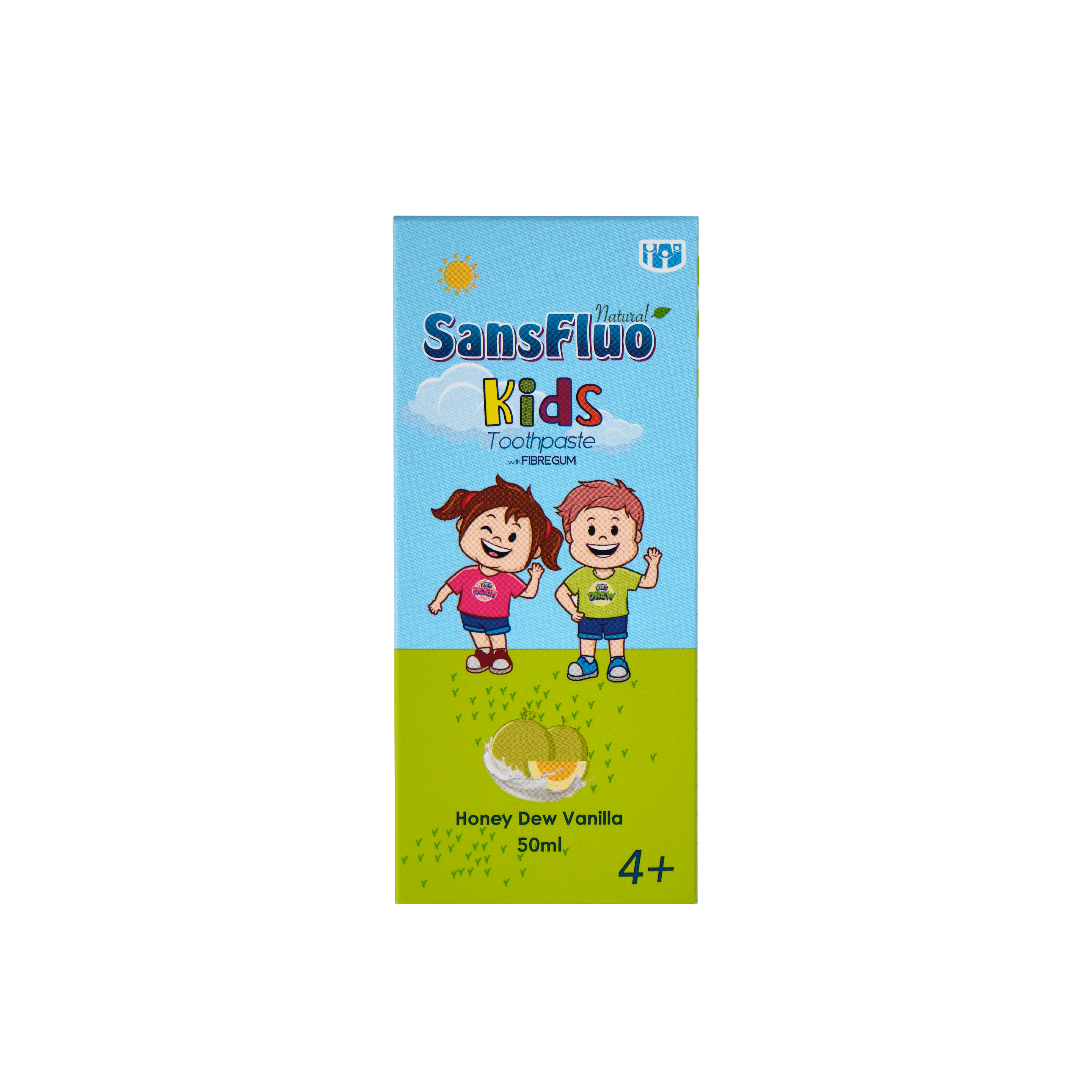 SansFluo Natural Kids Toothpaste 50ml Oral Care for 4+ years old