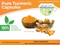 Turmeric 100 Capsules 100% Pure Natural Organic Non-GMO  Nehemiah Superfood Rich in Antioxidants & Prevents Inflammation