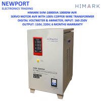 Himark SVM-10000VA 10000W Automatic Voltage Regulator (AVR) with 100% Copper Wire Transformer Servo Motor AVR 6 Months Warranty