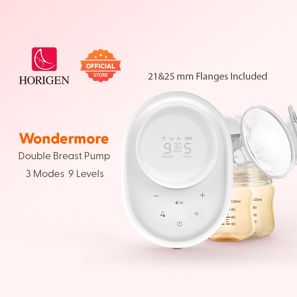 Horigen Wondermore Hospital Grade 3D Silicone Double Electric Breast Milk Pump Feeding Essentials