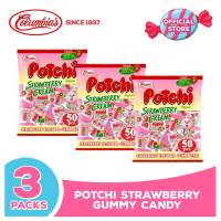 Columbia Candies: Potchi Strawberry Cream Gummy Candy Bundle of 3 Gummies and candies wholesale