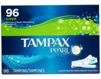TAMPAX PEARL UNSCENTED SUPER ABSORBENCY TAMPONS 96 PCS