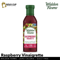 Walden Farms Raspberry Vinaigrette 355mL - 12 oz. Bottle Fresh 0g Net Carbs Salad Topping and Sugar Free Condiment Keto and Kosher Natural Sweet Tangy Flavor