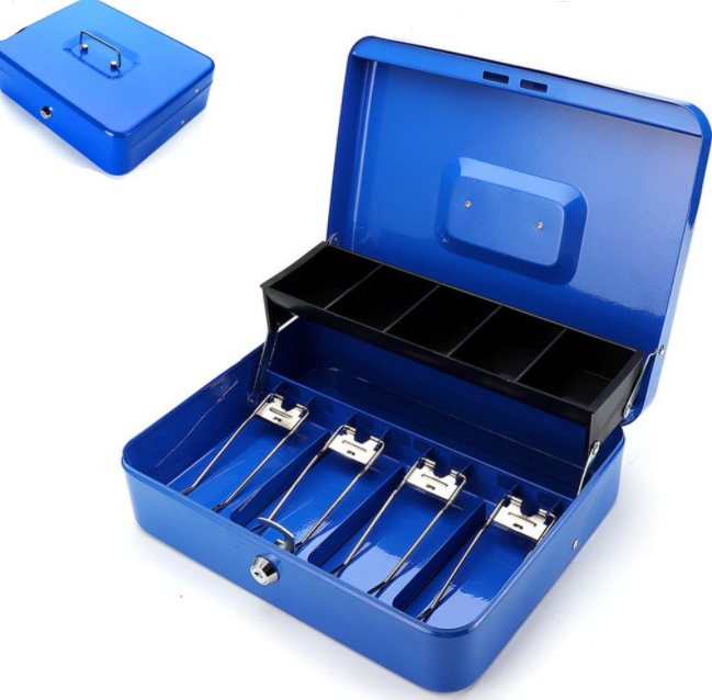 Cash Box With Money Tray And Combination Lock Metal Brunei