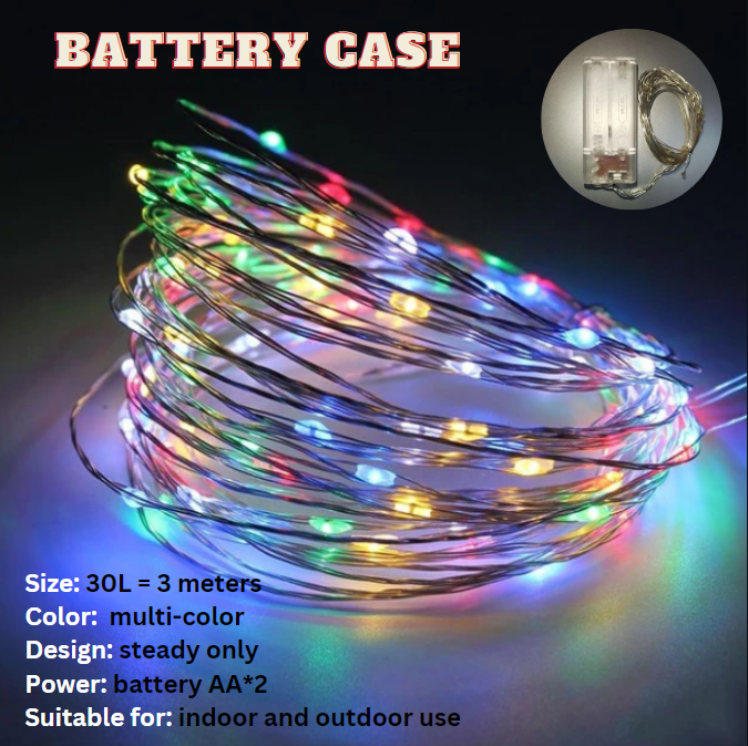 BIN LU 5m/10m Fairy Lights With Battery LED Lights Strip Lights Battery Operated Xmas Lights Outdoor Waterproof String Lights Christmas Lights For Christmas Tree Accessories Xmas Tree Decor Christmas Decorations Xmas Lights For Xmass Decoration Sale