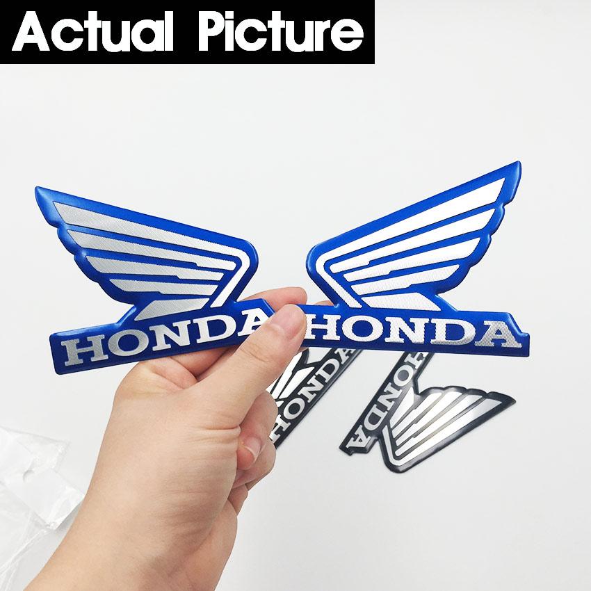 3D Alloy Honda Sticker Metal Angel Wing Car Side Fender Rear Trunk 