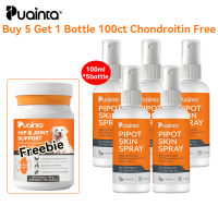 PUAINTA Anti Fungal Pipot Skin Spray for Cat Dog Skin Disease Itchy Redness Hair Loss Ringworm Eczema Non-Toxic Lickable 50/100ml