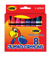 HBW Arte & Cor 8 Jumbo Crayons JCR-8