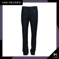 Van Heusen Mens Slim Fit Plain Flat Front Slacks (Black)