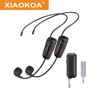 Wireless Microphone Wireless Headset Microphone UHF Wireless Dual Microphone with LED Digital Display for Tour Guide/Teaching/Promotion/Speech