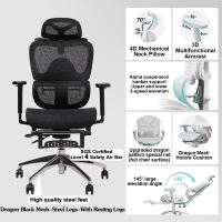 High-end ergonomic chair with lumbar support durable comfortable and reclining