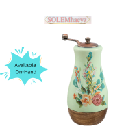 The Pioneer Woman Ceramic Painted Meadow Pepper Mill with Metal Grinder and Acacia Wood Base