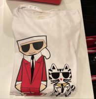Karl Lagerfeld Moon Tiger Mens and Womens Loose Cotton Fashion T-shirt
