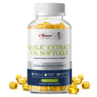 Alliwise Odorless Garlic Oil Capsules Antioxidants Supplement For Total Heart Health Cholesterol and Immune Support