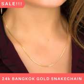 24K Gold Plated Snakechain Necklace for Women by Bangkok Gold