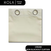 HOLA Basic Plain Ring Curtain -Neutral Shades | Sold Per Piece | Non Blackout | 85-90% Shade | Medium Thick Fabric | 1.6 Inches Plastic Silver Rings | Bedroom Decor
