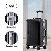 Boldedge Aluminum Luggage ABS+PC material 20/24inch high-capacity travel luggage bag maleta Suitcase
