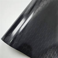 New Glossy Black Forged Carbon Fiber PET Honeycomb/Diamond Vinyl Wrap Sticker for Car Motorcycle Body Mirrors Dashboard