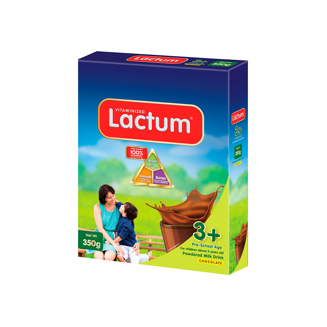 Lactum 3+ Chocolate 350g Powdered Milk Drink for Children Above 3 Years Old