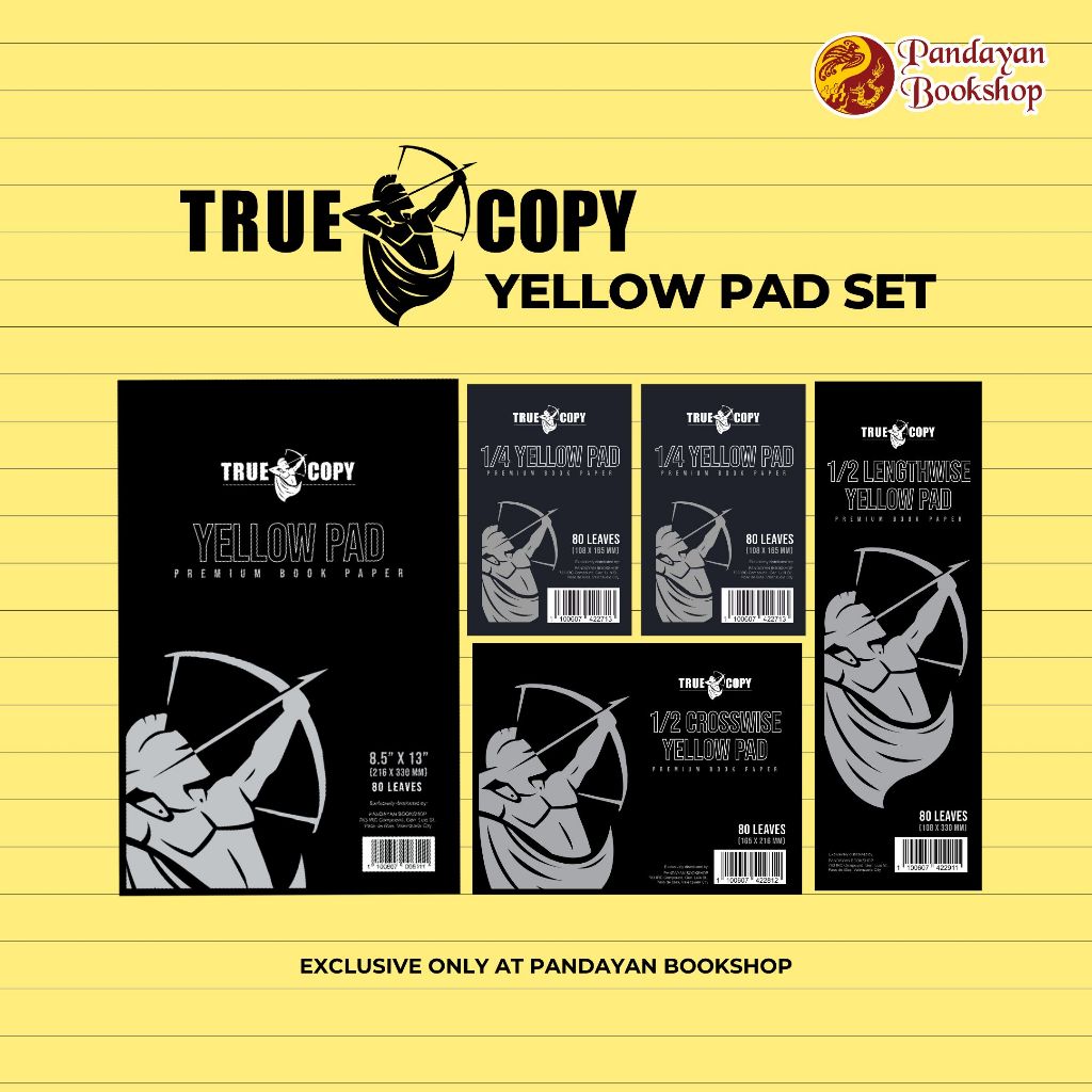 True Copy Yellow Pad Set Premium Book Paper (All 80 Leaves)