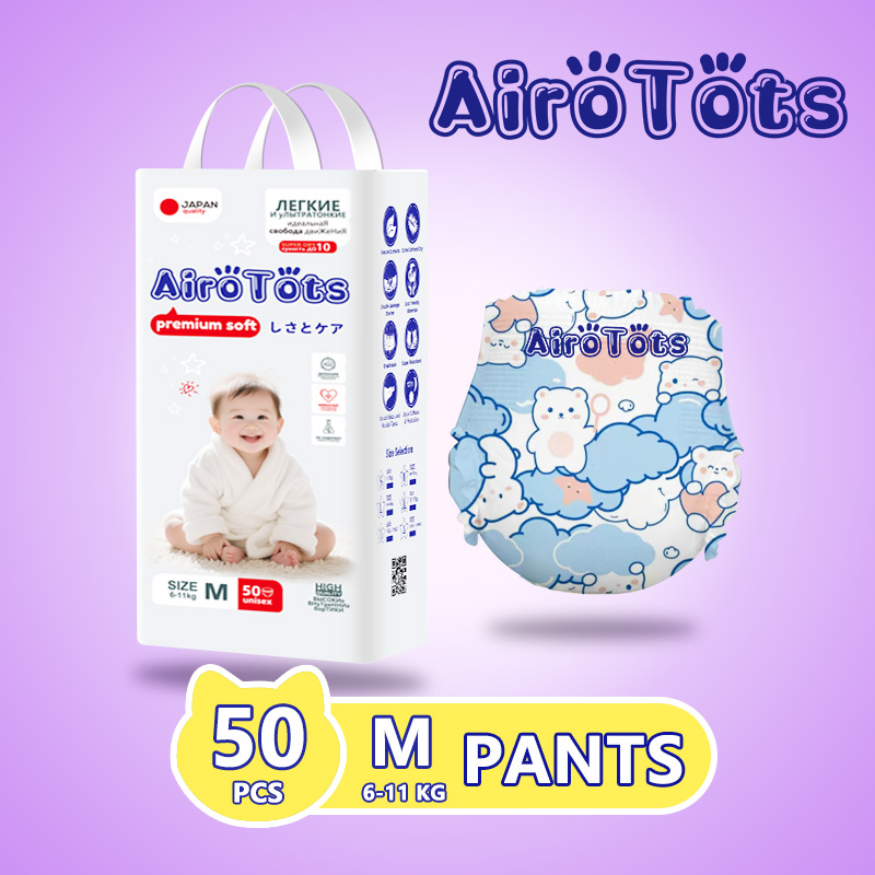 Airotots Baby Diaper Pants 50 PCS MLXLXXLXXXL4XL5XL Unisex Ultra-thin and dry Breathable diapers