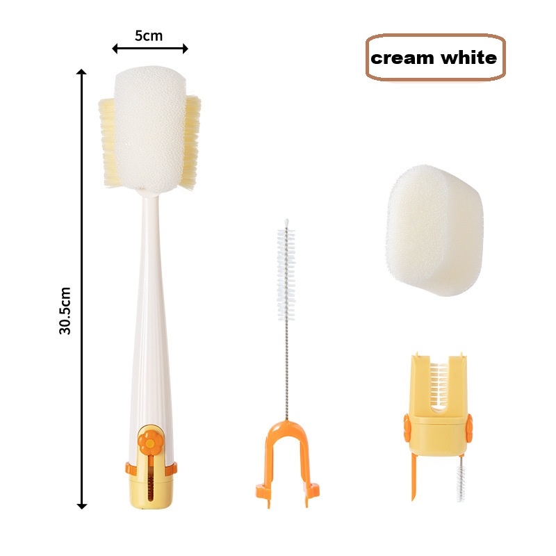 5 in 1 Multifunctional Cup Cover Cleaning Brush Long Handle Cup Washing Brush Household cleaning tools cup brush Suitable for cleaning cups water bottles