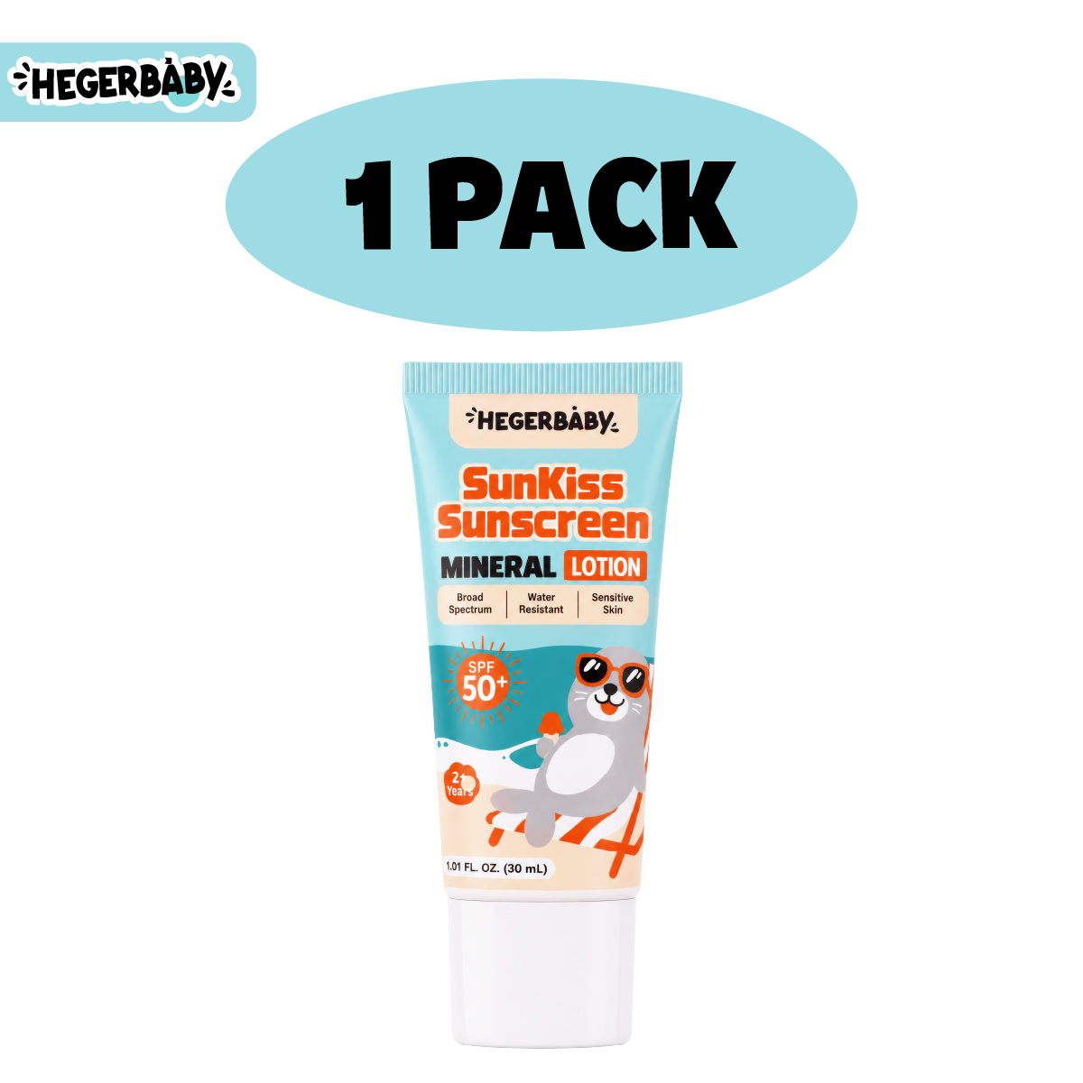 Hegerbaby Baby SunKiss Sunscreen SPF50+ – Natural Sun Protection Moisturizing Soothing Repairing 30ml