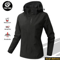 TECTOP Outdoor Windproof Jacket Windbreaker For Women Waterproof Hiking Jackets Thin Sports Running Rain Coat
