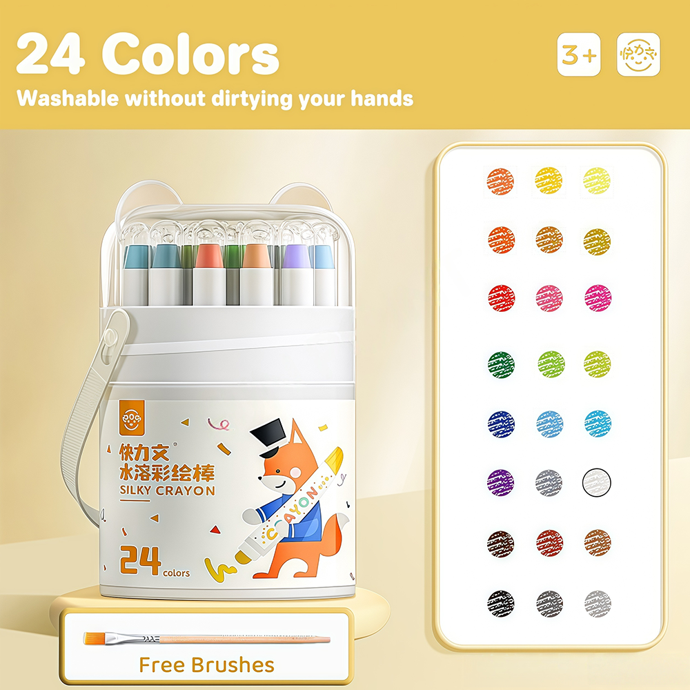 12/24/36/48 Colors Crayons plastick crayons Painting Safe Non-Toxic Washable Not Dirty Hand