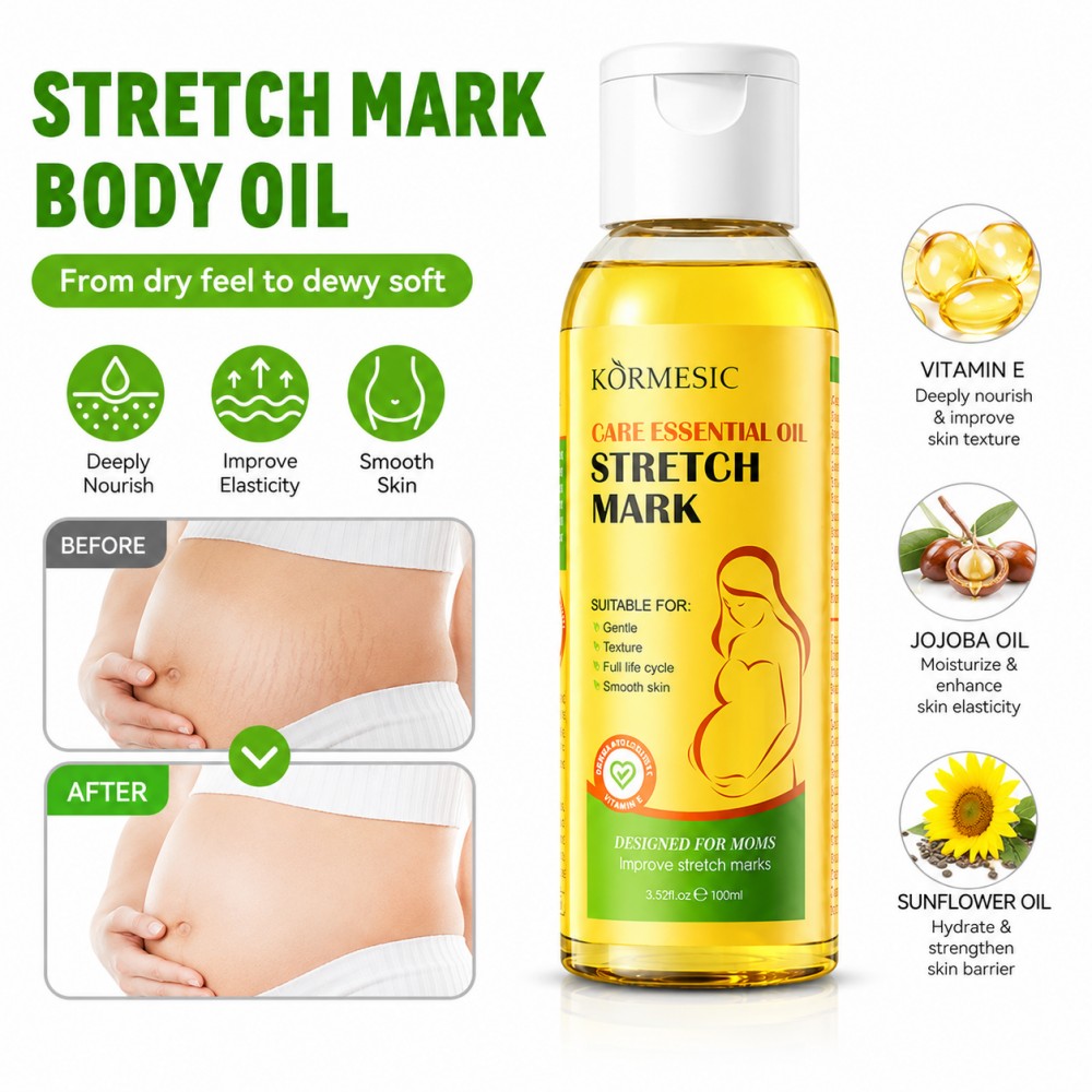 BUY 1 TAKE 1 Stretch Mark Olive Oil for Pregnancy Removal Massage Smoothing Oil Stretch Mark Pregnancy Scar Removal Massage Oil Lifting Firming Skin Natural Hydrating Refreshing Non-Sticky Gentle And Non-Irritating 100ML