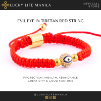 Evil Eye with Pyrite in Tibetan Red String Bracelet | Lucky Life Manila Charms and Accessories