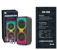 brodu BTS-1908 60W bluetooth outdoor boombox portability wireless speakers with rechargeable wireless MIC