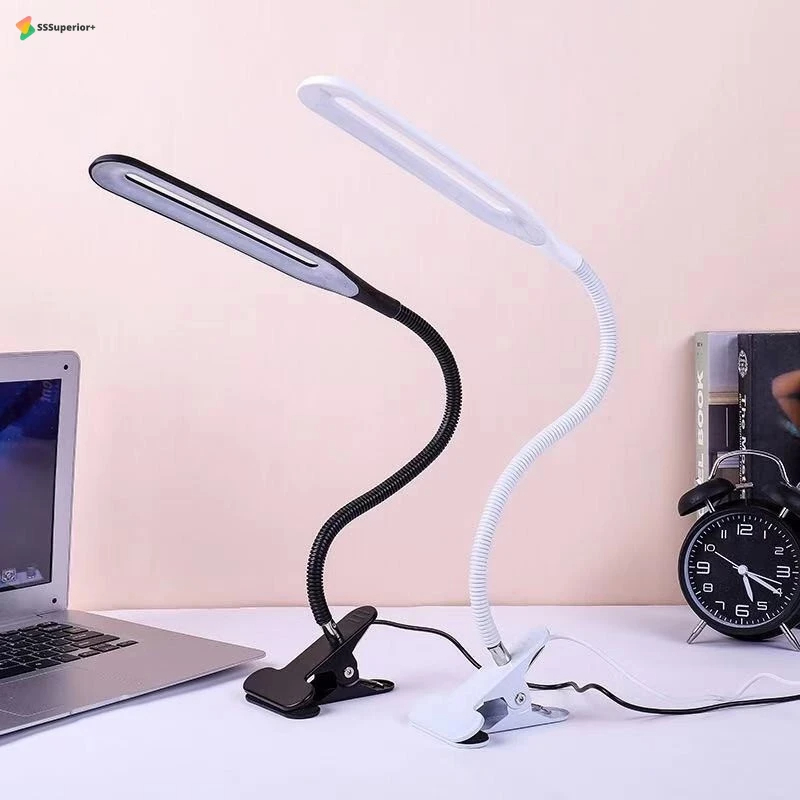 Eyes Protection Clamp Clip Light Table Lamp Flexible Bendable USB Reading Lamp Desk Bedroom Eye Protection Study Lamp with Clip