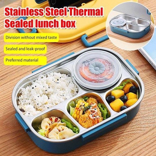 Gambar GORICH Lunch Box Stainless Steel Thermal Sealed Lunch Box Food Storage Lunch Box Sealing Lid