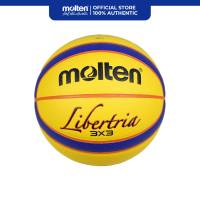 Molten B33T5000 3X3 Basketball Size 6 with Synthetic Leather Cover and 12 Panel Design (Yellow/Blue)