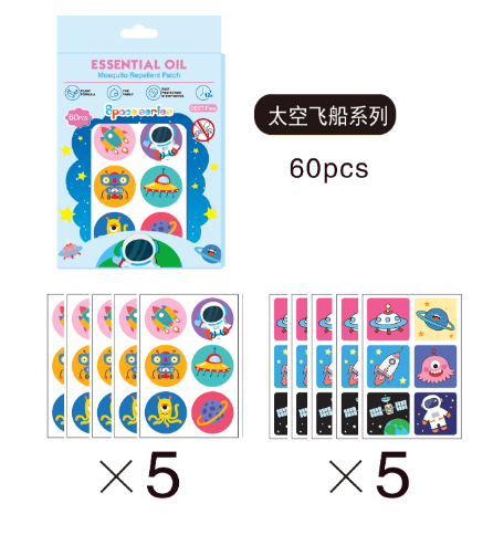 60pcs Mosquito Insect Repellent Patch sticker (random design)