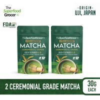 The Superfood Grocer CEREMONIAL MATCHA DUO 2 PACK 30G each from Uji Kyoto Japan [JAN 2027 EXPIRY] EXPIRY]
